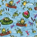 Toad on Log Fleece Throw Blanket