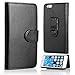 Vertical Black Premium PU Leather Wallet Pouch with Belt Clip for iPhone 6 (4.7