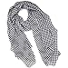 Fashionable Houndstooth Soft Chiffon Scarf - Black White