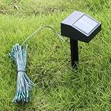 100 LED Christmas Party LED Lights String Lights for Indoor Outdoor Use (Green, 55 Feet, Solar-Powered)