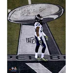 Richard Sherman Seattle Seahawks Super Bowl XLVIII Champions Autographed 16'' x 20'' Photograph with SB XLVIII Champs Inscription - Memories - Mounted Memories Certified