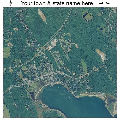 Aerial Photography Map of Mattapoisett Center, Massachusetts