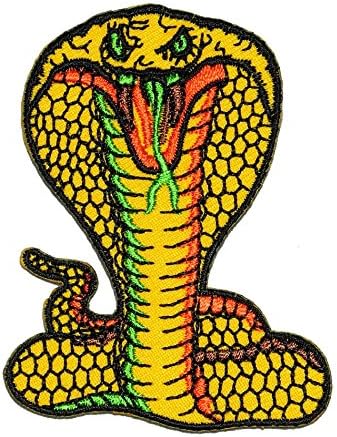 Cobra Snake Embroidered Sew Iron on Patches