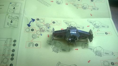 Metal Earth Star Wars Darth Vader's Tie Fighter 3D Laser Cut Model Images