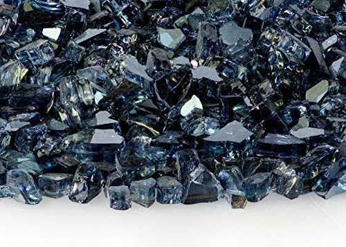 1/4 Inch Gunmetal Reflective Fire Glass 40 Pounds (Four 10 Pound Bags)