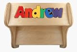 Childrens Custom Made Puzzle Name - 2 Tier Step Stool