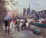 Acrylic Fridge Magnet Edouard Cortes Bouquinistes de notre dame