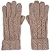 Women's Cable Knitted Wool Blend Winter Gloves with Fleece Lined