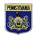 Pennsylvania State Flag Shield Patch Badge DIY Embroidered Iron On Applique