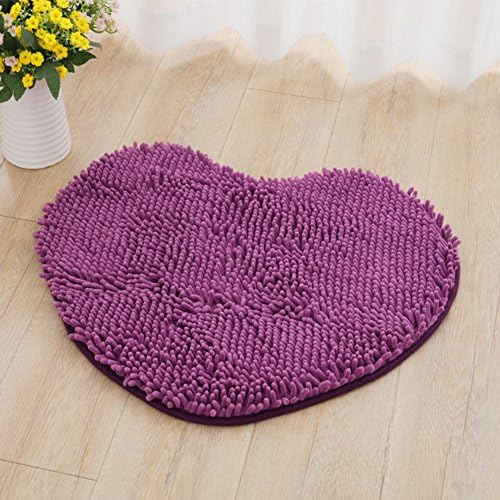 Chenille mat/Love-shaped mats/Mat/Door bedroom mats/Bathroom/Toilet/Non-slip absorbent pad-I 50x60cm(20x24inch)