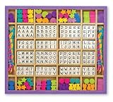 Melissa & Doug Deluxe Wooden Stringing Beads with over 200 beads