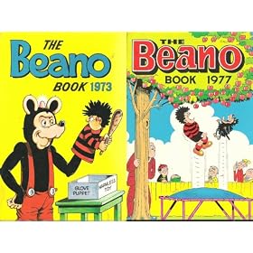 Set of 2 1970s BEANO BOOK Cover Art Fridge Magnets - Size 9cm X 6cm