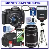 Canon EOS Rebel XSi (a.k.a. 450D) Digital SLR (Black) with 18-55mm IS Lens & Canon 55-250mm IS Lens + Canon 270EX Flash + Canon Case + UV Filter + Canon Li-ion Battery + 8GB + Deluxe Accessory Kit