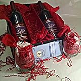 Madsen Family Cellars Bordeaux Style Gift Set with Scharffen Berger Chocolate & 2 Wine Glasses, 2 x 750 mL