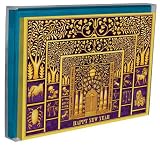 Tree-Free Greetings Rosh Hashanah Holiday Boxed Cards, 5 x 7 Inches, 12 Cards and Envelopes per Set, Multi-Color (91144)