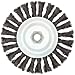 Weiler Vortec Pro Wide Face Wire Wheel Brush, Threaded Hole, Carbon Steel, Full Twist Knotted, 6" Diameter, 0.025" Wire Diameter, 5/8-11" Arbor, 11000 rpm