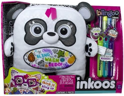 Blingoo Large Pet Plush - Panda - White/Silver