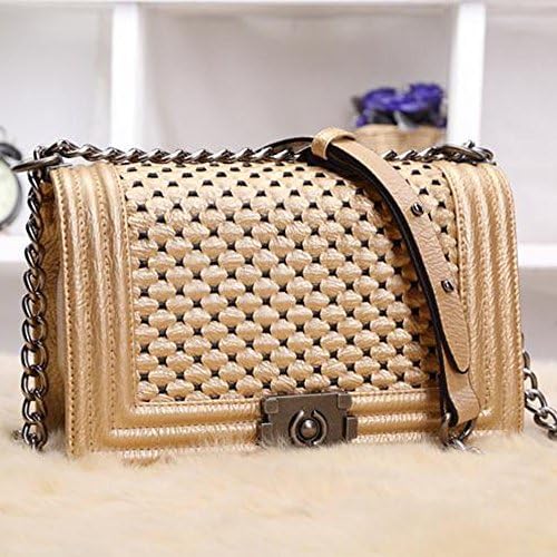 MISASHA Coco Inspired CC05 Multipurpose Gold Beige Leather Le Boy Original Case Bag