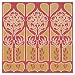 allen + roth Red Gold Large Trellis Wallpaper Border LW1340428