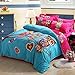 Cliab Owl Bedding Full Duvet Cover Set Size 4 Pieces 100% Cotton
