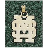 LogoArt Mississippi State Bulldogs 10K Gold Team Font Pendant
