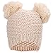 Simplicity Women's Cute Knit Fuzzy Pompom Winter Beanie Hat