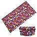 SmilerSmile 6pcs Assorted Seamless Outdoor Sport Bandanna Headwrap Scarf Wrap, 12 in 1 High Elastic Magic Headband & Collars Muffler Scarf Face Mask with UV Resistance, (Mix&Match A)