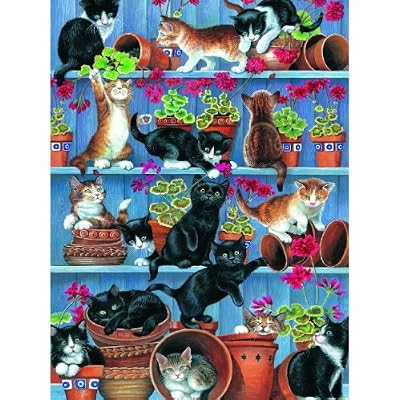 Flower Pots 1000pc Jigsaw Puzzle by Chrissie Snelling