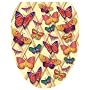 Toilet Tattoos TT-1700-O Butterflies-a-Flutter Design, Elongated