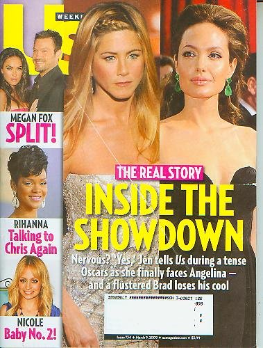 US Weekly March 9 2009 Jennifer Aniston, Angelina Jolie, Megan Fox, Rihanna, Nicole Ritchie (Issue 734)