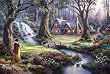Thomas Kinkade Disney Print Snow White Discovers The Cottage 24"x36"