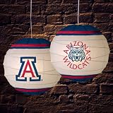 Arizona Wildcats 18 Inch Rice Paper Lamp NCAA College Athletics Fan Shop Sports Team Merchandise