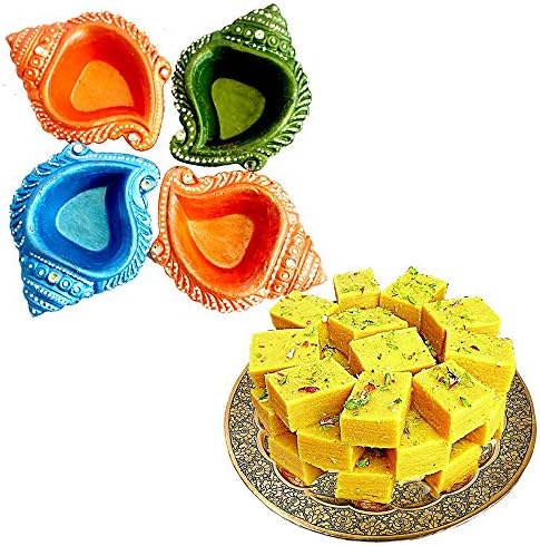 IGP Soan Papdi With 3 Shankh Diyas
