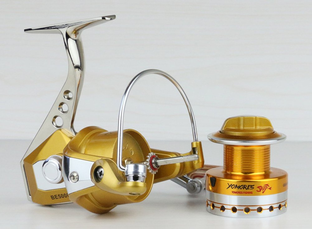 Amazon.com : YOMORES BE All Aluminum Saltwater Spinning Fishing ...