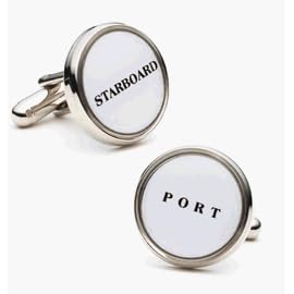 Starboard and Port Cufflinks - Sports Themed Formal Wear - Cufflinks