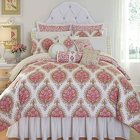 Dena Home Capri Reversible Queen Comforter in Pink