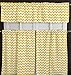 lovemyfabric Cotton Blend Crazy About Chevron 3 Piece Kitchen Curtain Tier/Valance Window Treatment Set (Yellow)