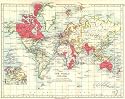 WORLD:(Mercator)British Empire,1899 map
