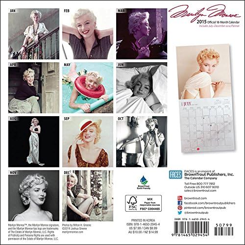 Marilyn Monroe 2015 Small Wall Calendar