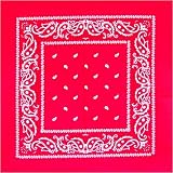 Red Paisley Bandannas - 12 Pack