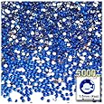 The Crafts Outlet 5000-Piece Flat Back Tiny Round Rhinestones for Nails, 1.5mm, Royal Blue