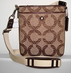 NEW AUTHENTIC COACH GRAMERCY OP ART SWING PACK MESSENGER BAG 42974