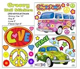 Groovy Wall Stickers Peace & Love Wall Decals For Teens Room Walls
