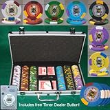 300 Casino Grade King's Casino 14 gram 4 Tone Clay Poker Chips w/ Free Timer Dealer Button. Premium Clay Poker Chips, includes Aluminum Case.