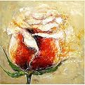 First Kiss Original Hand-Painted Oil on Original Hand-Painted Oil on Canvas Wall Art - 32x32"