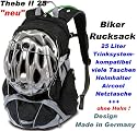 THEBE II black 25L RUCKSACK Trinksystem Multifunktion Biker 2011