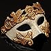 4everStore Gold Roman Masquerade Mask w/ Crackle Acrylic Paint