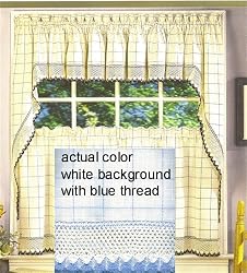 Adirondack Kitchen Curtain - 36'' tier pair - Blue