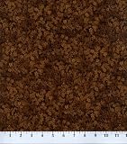 Calico Fabric-Small Floral Brown