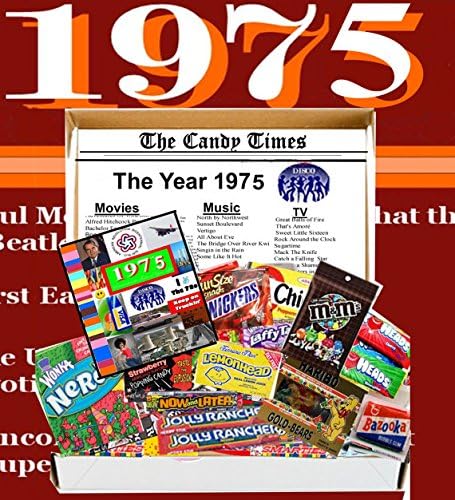40th Birthday Gift Box 1975 Retro Nostalgic Candy and memories from childhood,